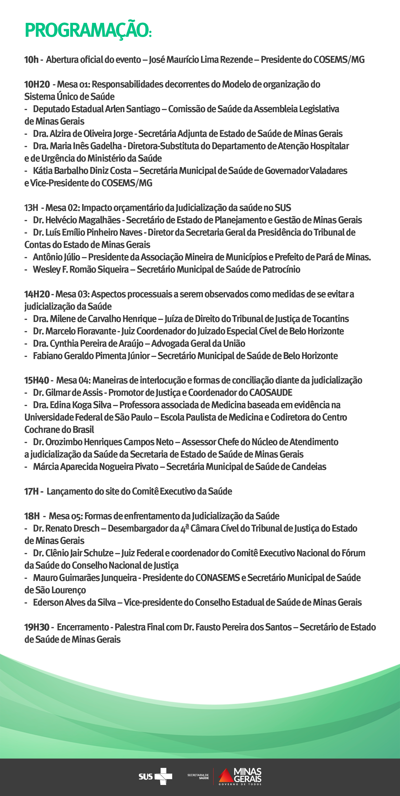 banner cosems programção 2015