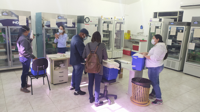 Entrega de remessas na Rede de Frio da URS Ubá, em julho