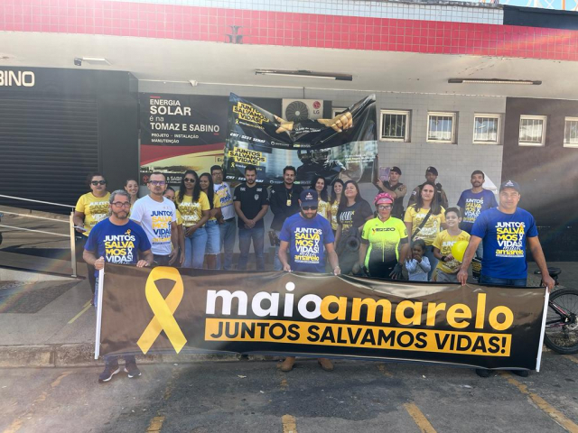 Caminhada em prol da ação do Maio Amarelo - Foto: GRS Unaí