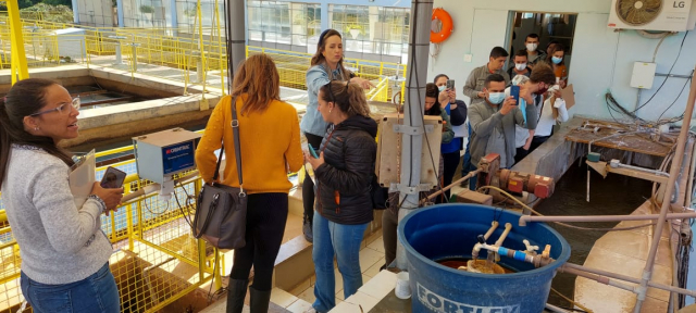 Na inspeção educativa, os capacitandos conheceram as etapas da potabilidade da água - Foto: Ascom SRS Passos