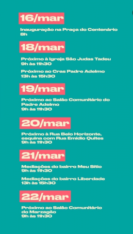 Calendário vacimóvel Itabirito