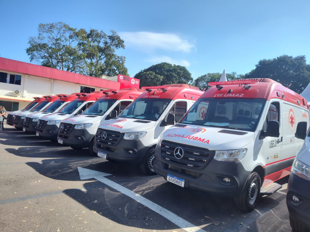 As novas ambulâncias destinam-se a ampliação das bases descentralizadas e renovação da frota