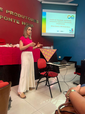 A referência técnica da Cras, Ana Flávia de Paiva Mendes, apresentou dados do cenário em Minas e nos municípios da SRS Ponte Nova 